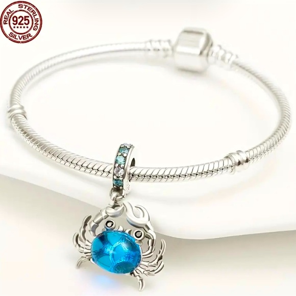 🦀STERLING SILVER BLUE CRAB s925 - Picture 4 of 7